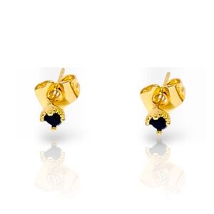 Goldfilled Black Stud Earrings